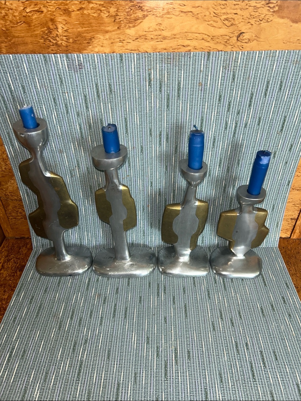 SIGNED Sculpture / Brutalist Candleholders designed by David Marshall